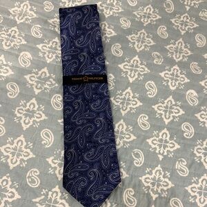 Tommy Hilfiger Navy Paisley Tie